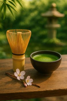 Batidor de té de bambú para matcha